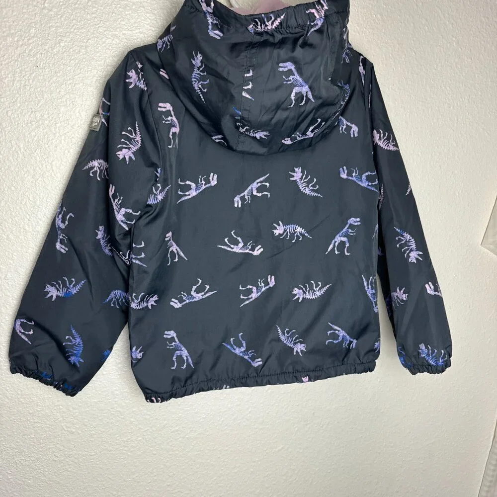 OshKosh B'gosh Girls Hooded Full Zip Blue Jacket Coat SZ 4T